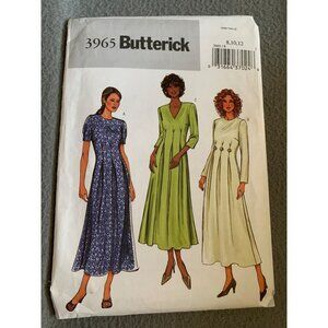 Butterick 3965 Womens Dress Sewing Pattern Size 8/10/12 2003